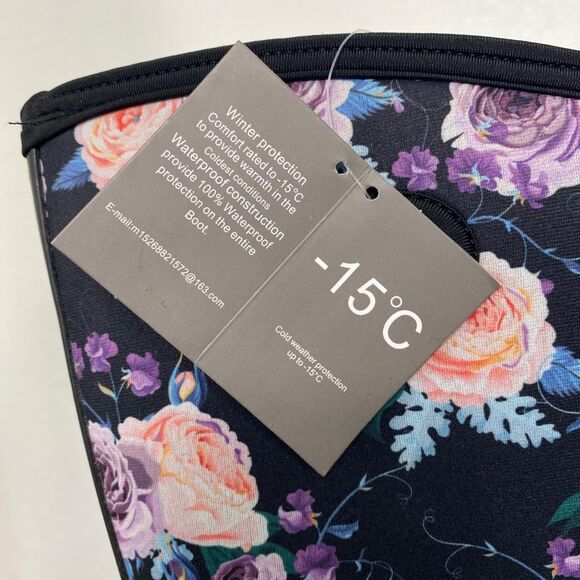 Cute Waterproof Winter Protection Frost Proof Rain Snow Rubber Flower Boots US 6 - Picture 5 of 8